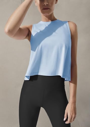 Mippo Women’s Flowy Cropped Workout Tank Top