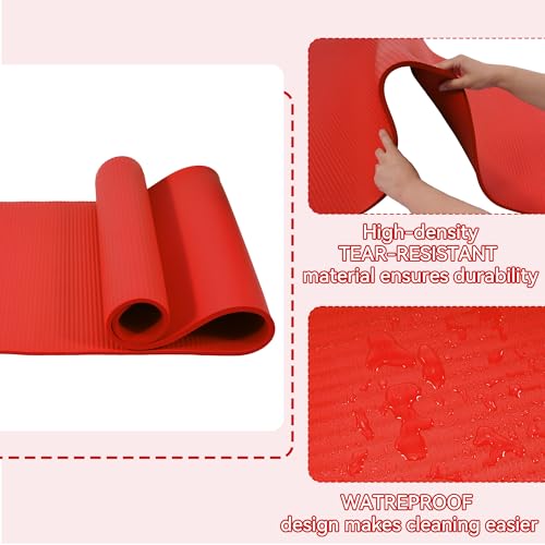 1/2" High-Density Yoga Mat with Strap