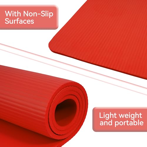 1/2" High-Density Yoga Mat with Strap