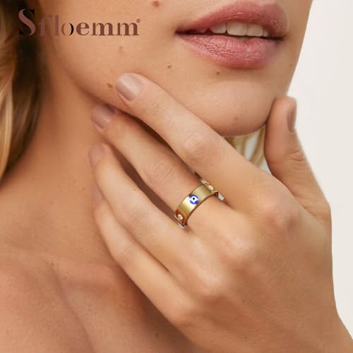 18K Gold Evil Eye Ring