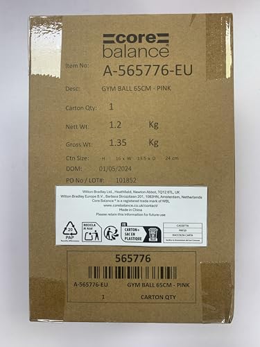 Exercise Ball – Anti-Burst, Slip-Resistant, with Pump