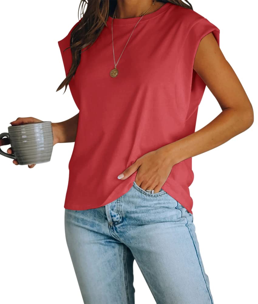 Women’s Cap Sleeve Crew Neck Tank Top