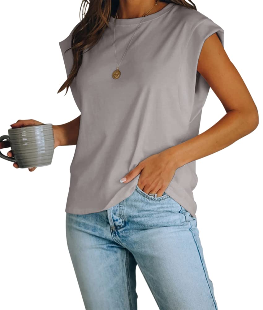 Women’s Cap Sleeve Crew Neck Tank Top