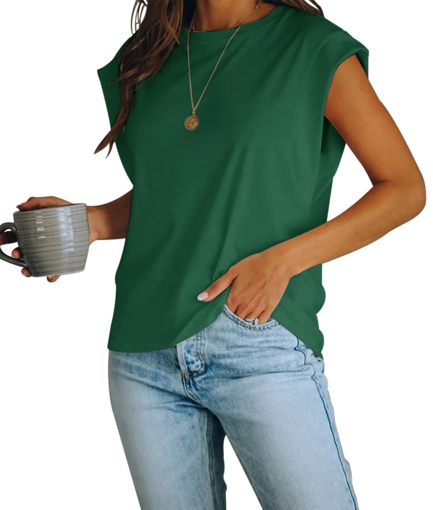 Women’s Cap Sleeve Crew Neck Tank Top