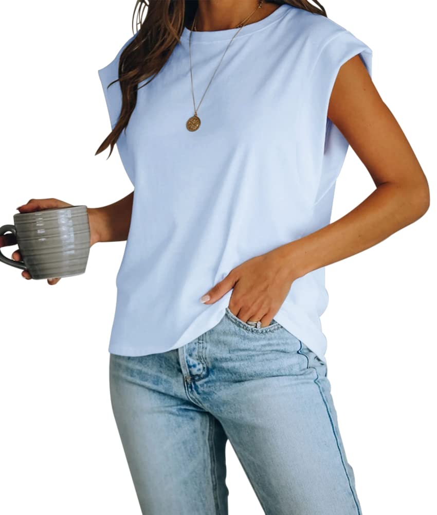 Women’s Cap Sleeve Crew Neck Tank Top