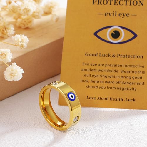 18K Gold Evil Eye Ring