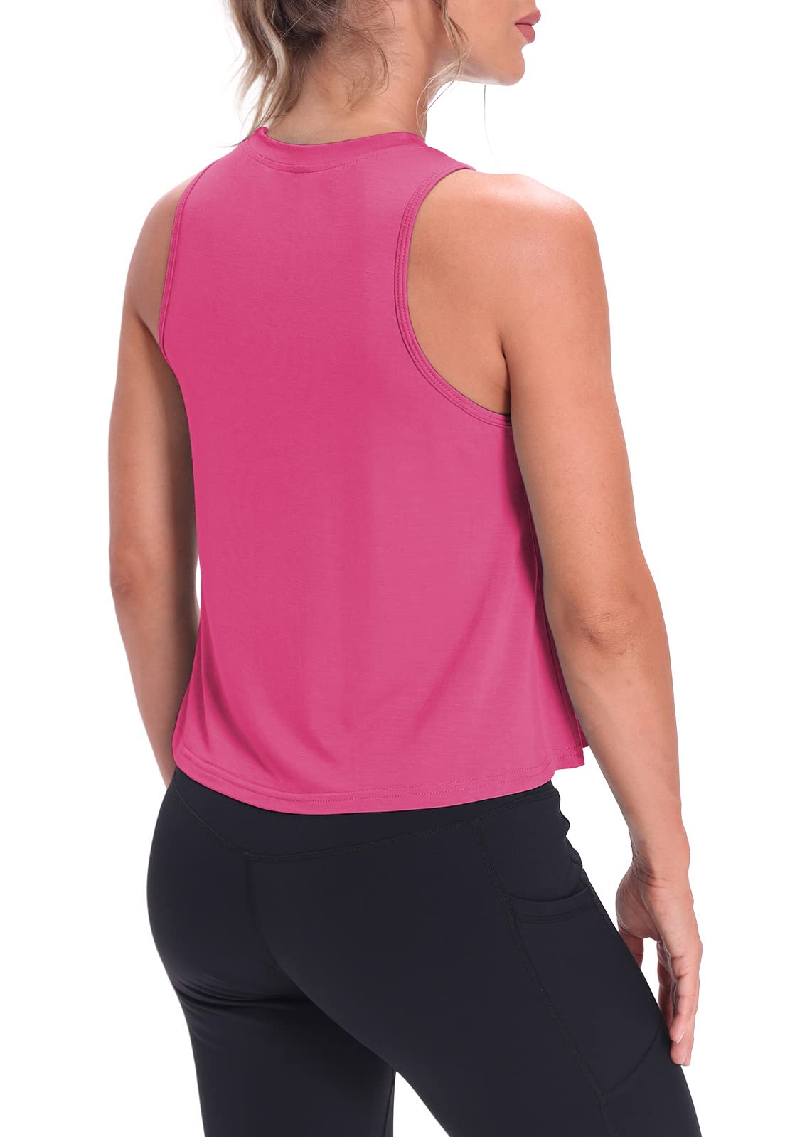 Mippo Women’s Flowy Cropped Workout Tank Top