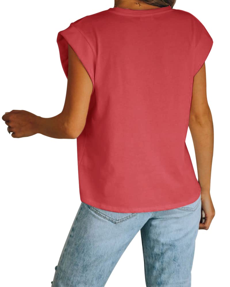 Women’s Cap Sleeve Crew Neck Tank Top