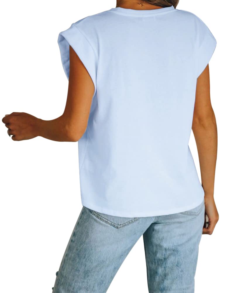 Women’s Cap Sleeve Crew Neck Tank Top