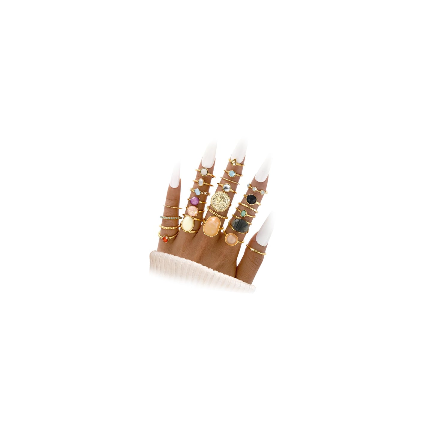 iF YOU 25-Piece Gold Ring Set