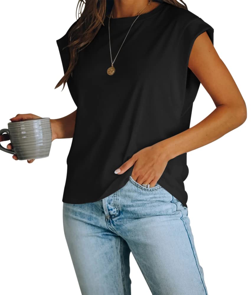 Women’s Cap Sleeve Crew Neck Tank Top