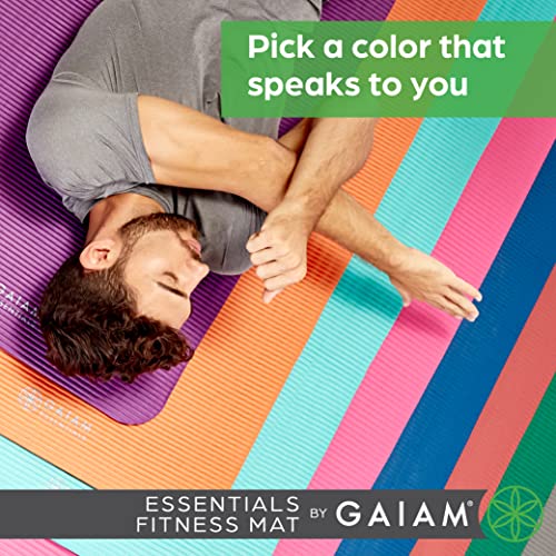 Gaiam Essentials Thick Yoga Mat with Carrier Strap