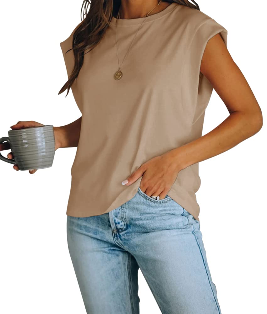 Women’s Cap Sleeve Crew Neck Tank Top