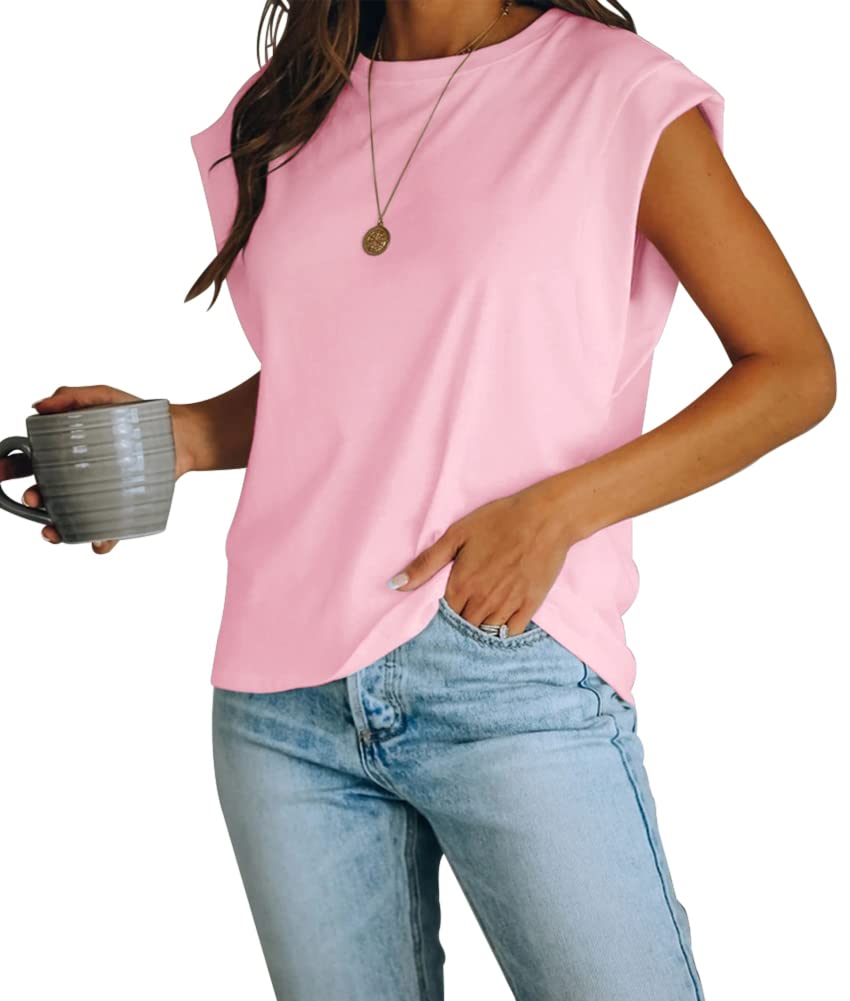Women’s Cap Sleeve Crew Neck Tank Top