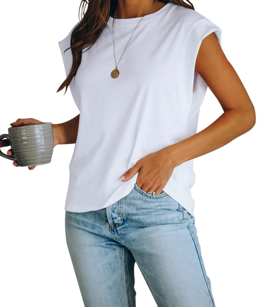 Women’s Cap Sleeve Crew Neck Tank Top