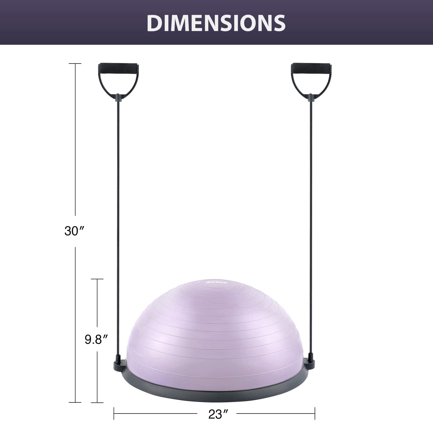 ZELUS Balance Ball Trainer with Resistance Bands