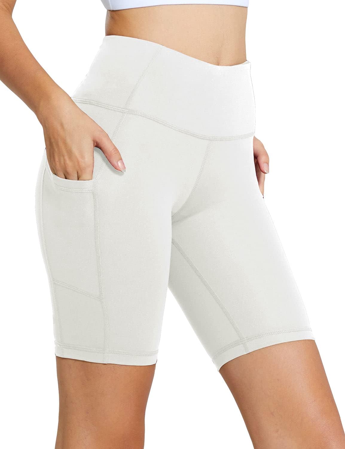 Baleaf Women’s High-Waist Biker Shorts with Pockets