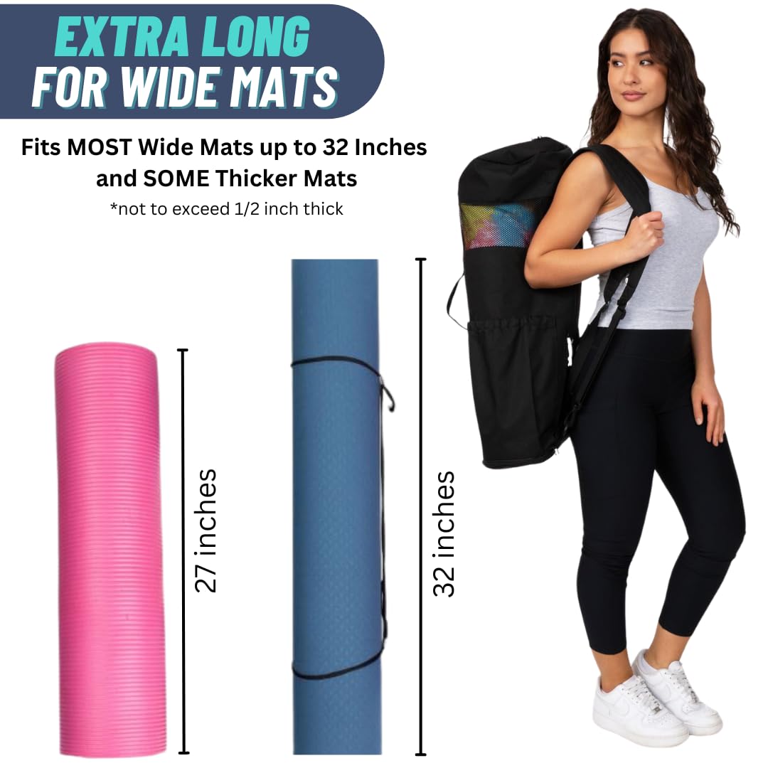 MAGNILAY Yoga Mat Bag with Adjustable Strap & Pockets