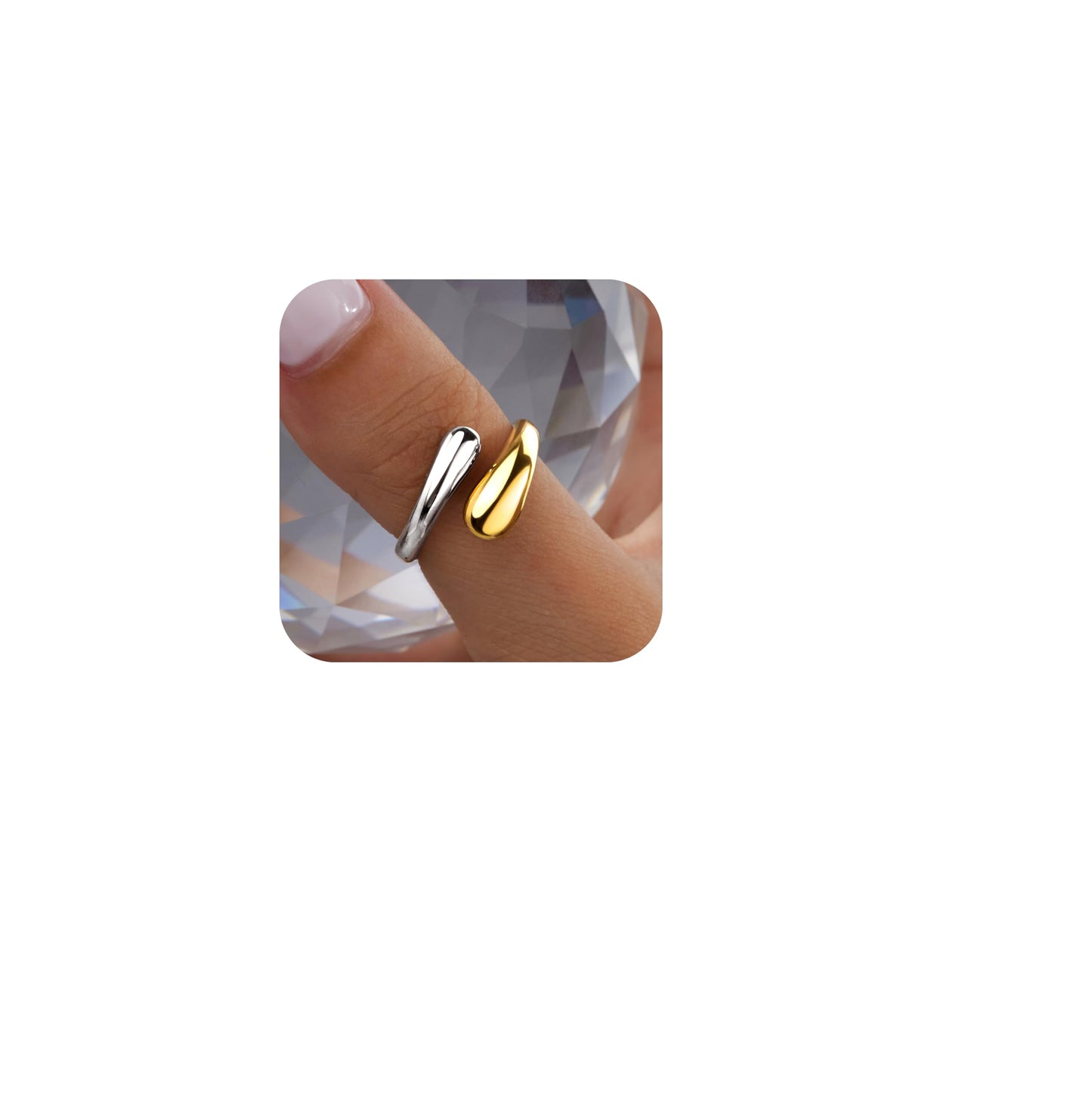 Gold Chunky Adjustable Rings
