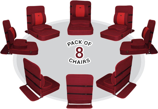 Buddha Meditation Chair, Maroon (8-Pack)