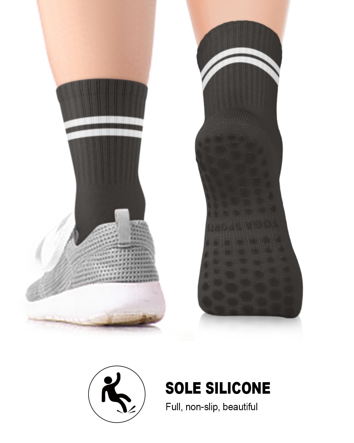 6 Pairs Women’s Non-Slip Pilates & Yoga Socks