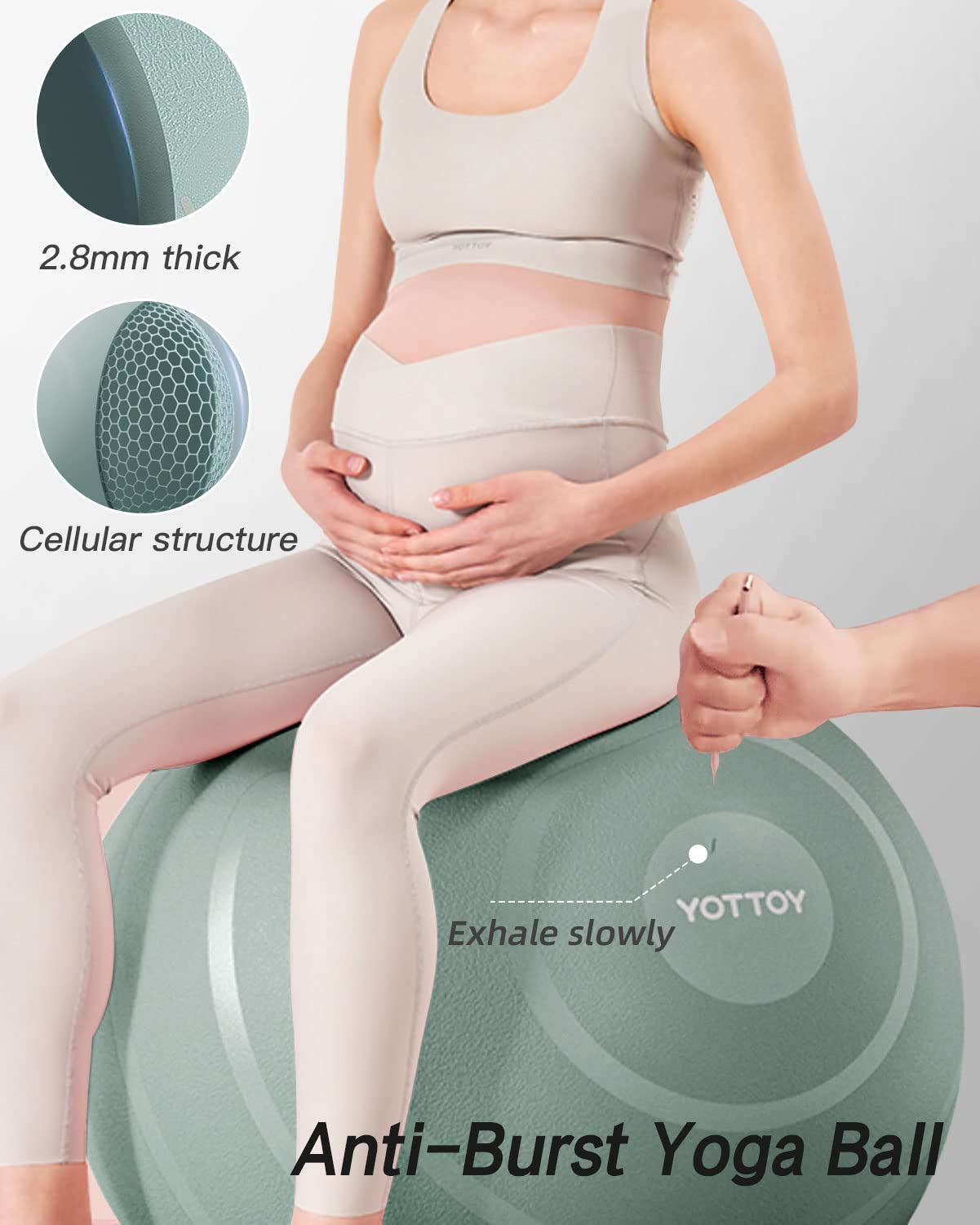 YOTTOY Anti-Burst Exercise Ball