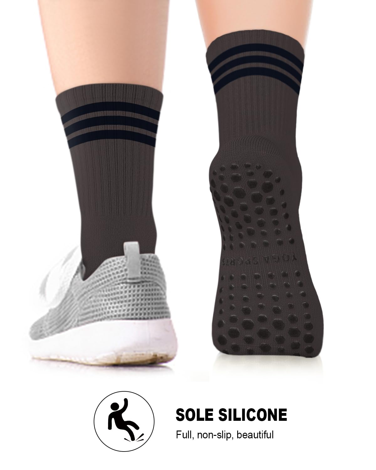 6 Pairs Women’s Non-Slip Pilates & Yoga Socks