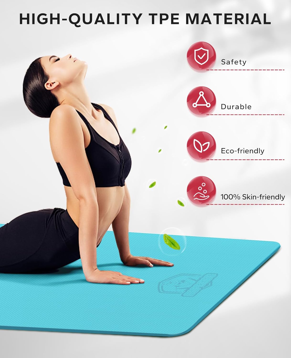 HAPBEAR Extra-Large Non-Slip Yoga & Exercise Mat