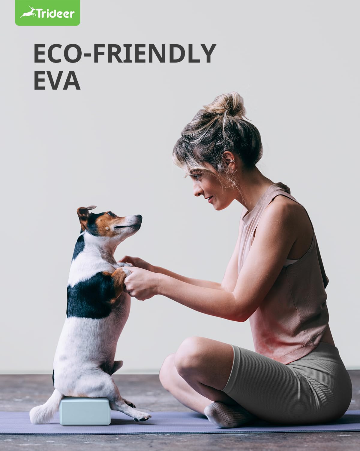 Trideer Yoga Blocks 2-Pack – Non-Slip Foam