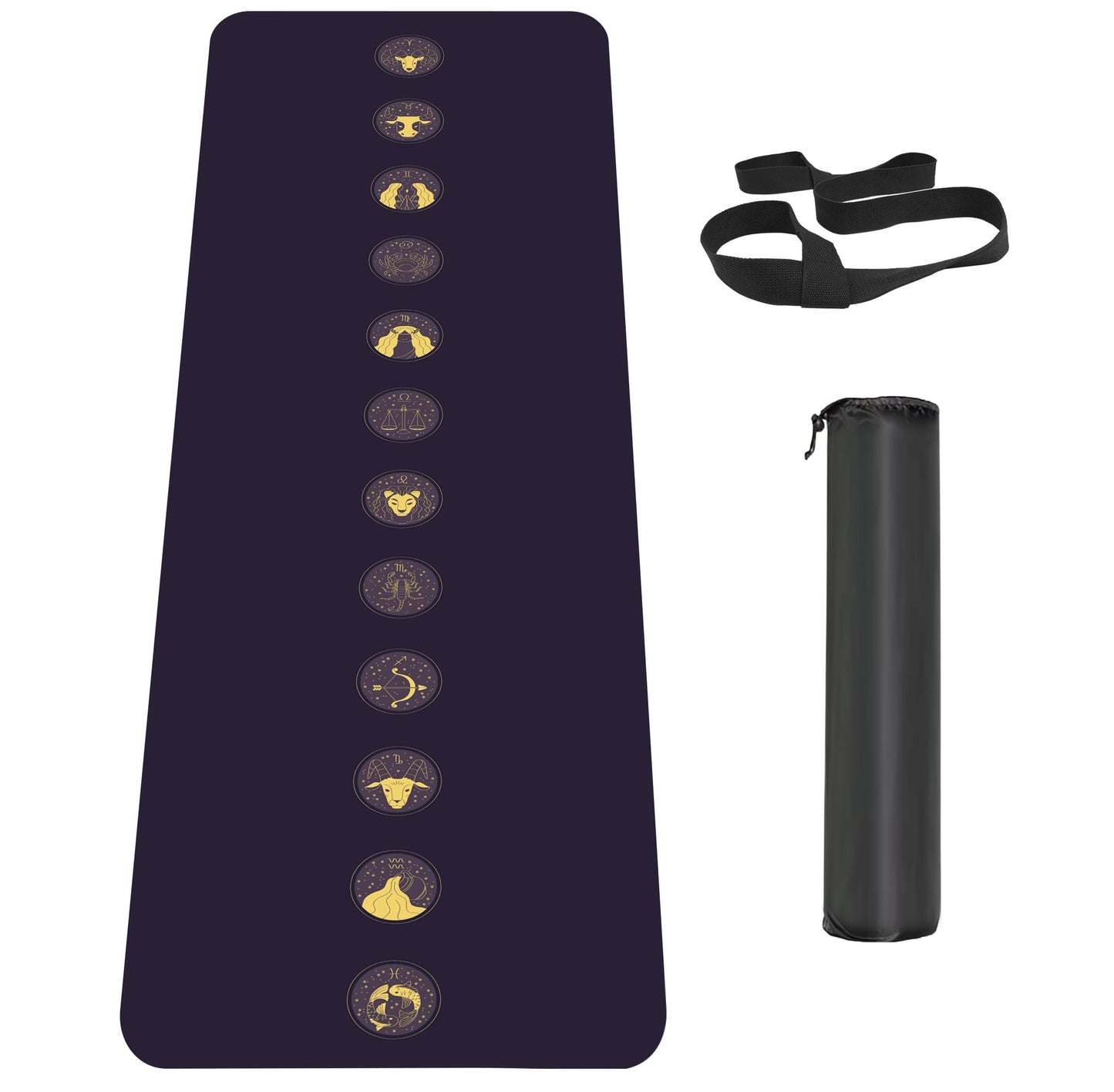 Non-Slip TPE Yoga & Exercise Mat with Strap