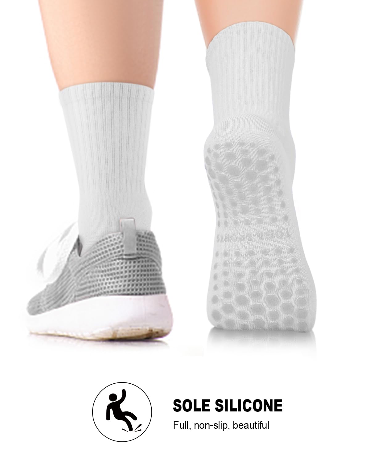 6 Pairs Women’s Non-Slip Pilates & Yoga Socks