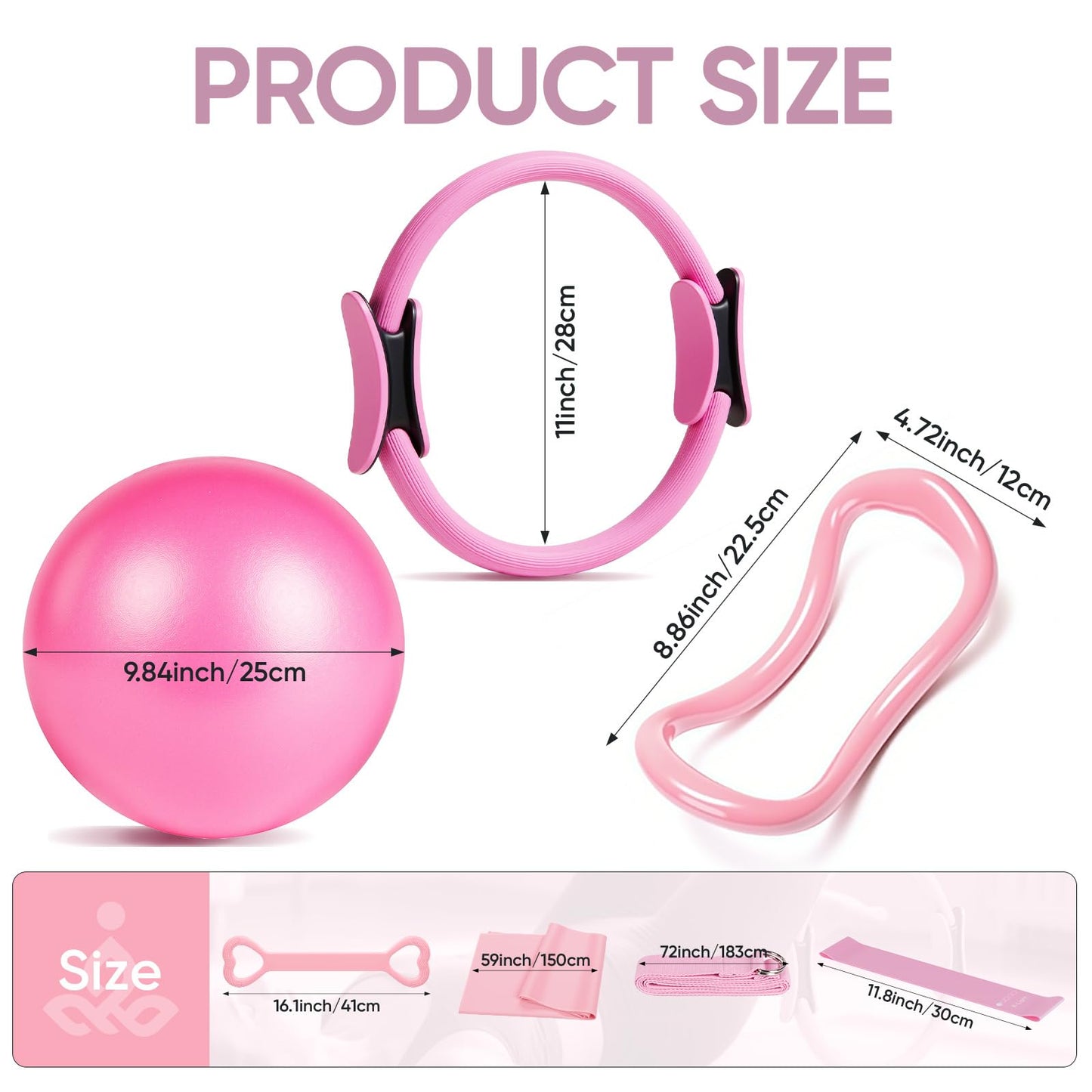 Home Pilates Kit with Rings, Balls & Resistance Bands