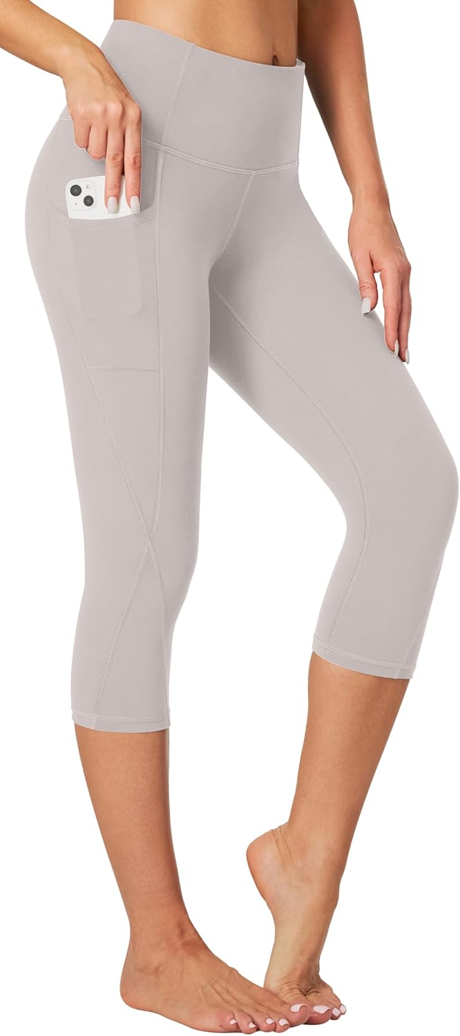 Heathyoga Women’s Capri Leggings with Pockets