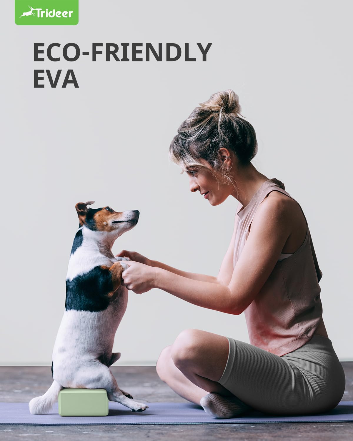 Trideer Yoga Blocks 2-Pack – Non-Slip Foam