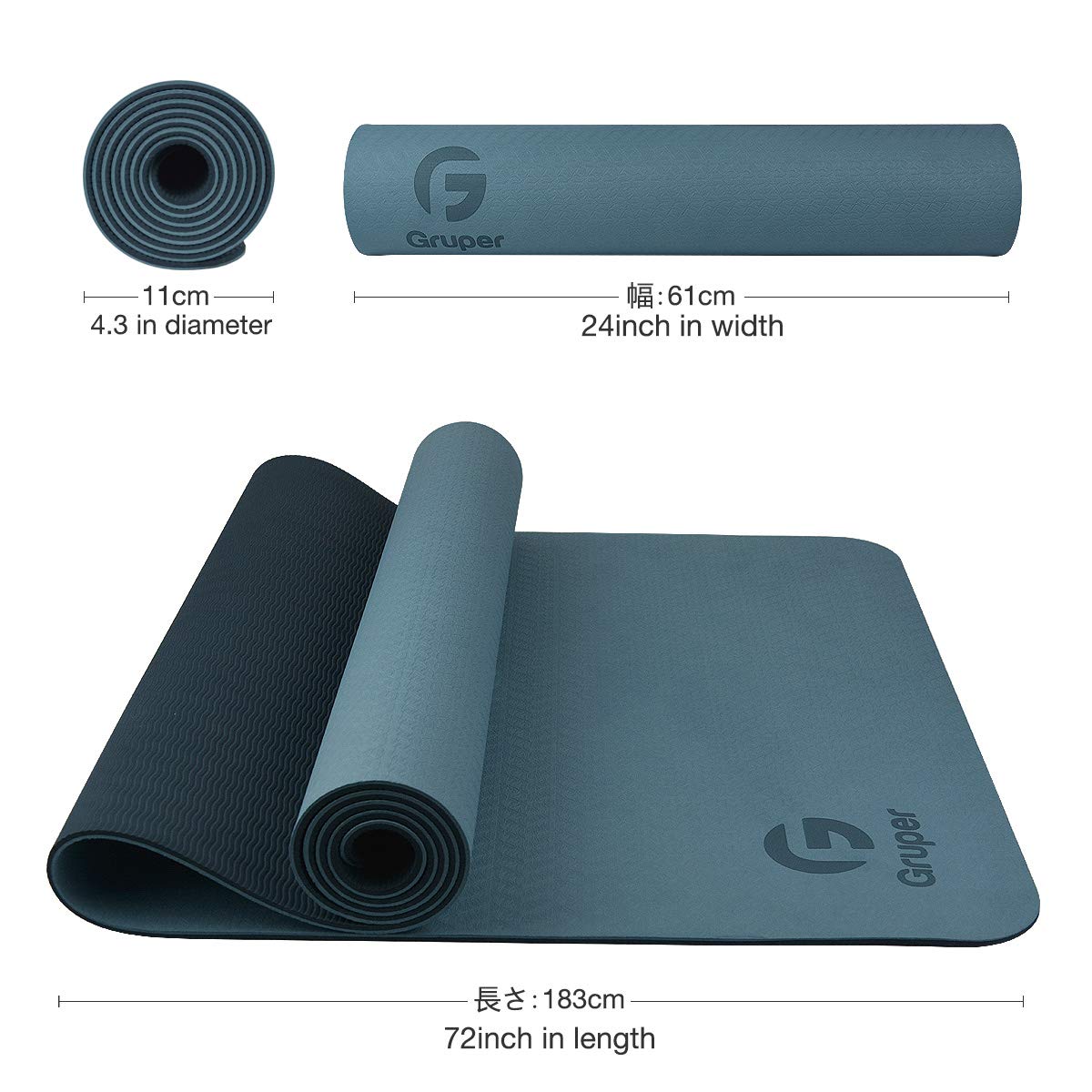 Non-Slip Eco-Friendly Yoga Mat with Strap