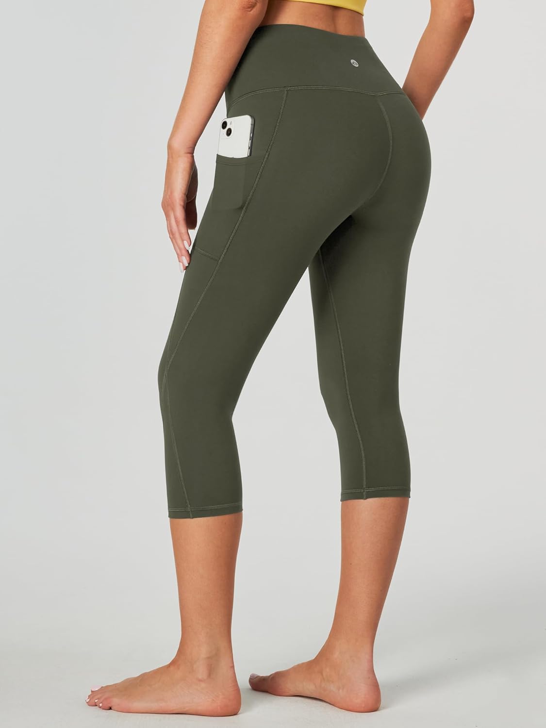 Heathyoga Women’s Capri Leggings with Pockets