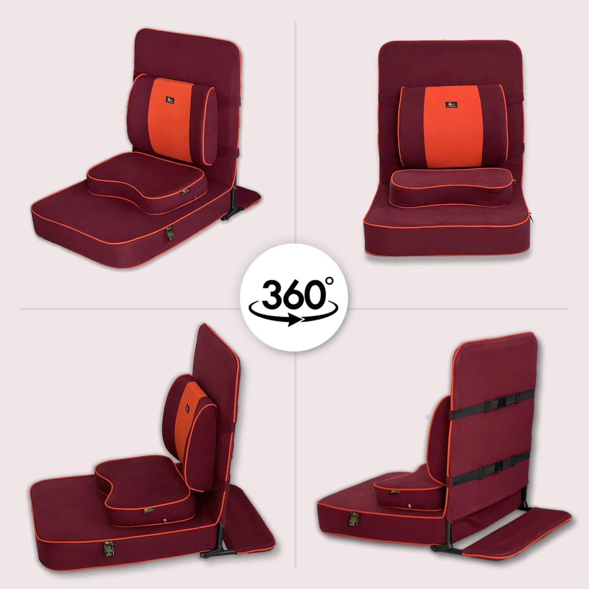Extra Large Meditation Chair, Maroon (2-Pack)