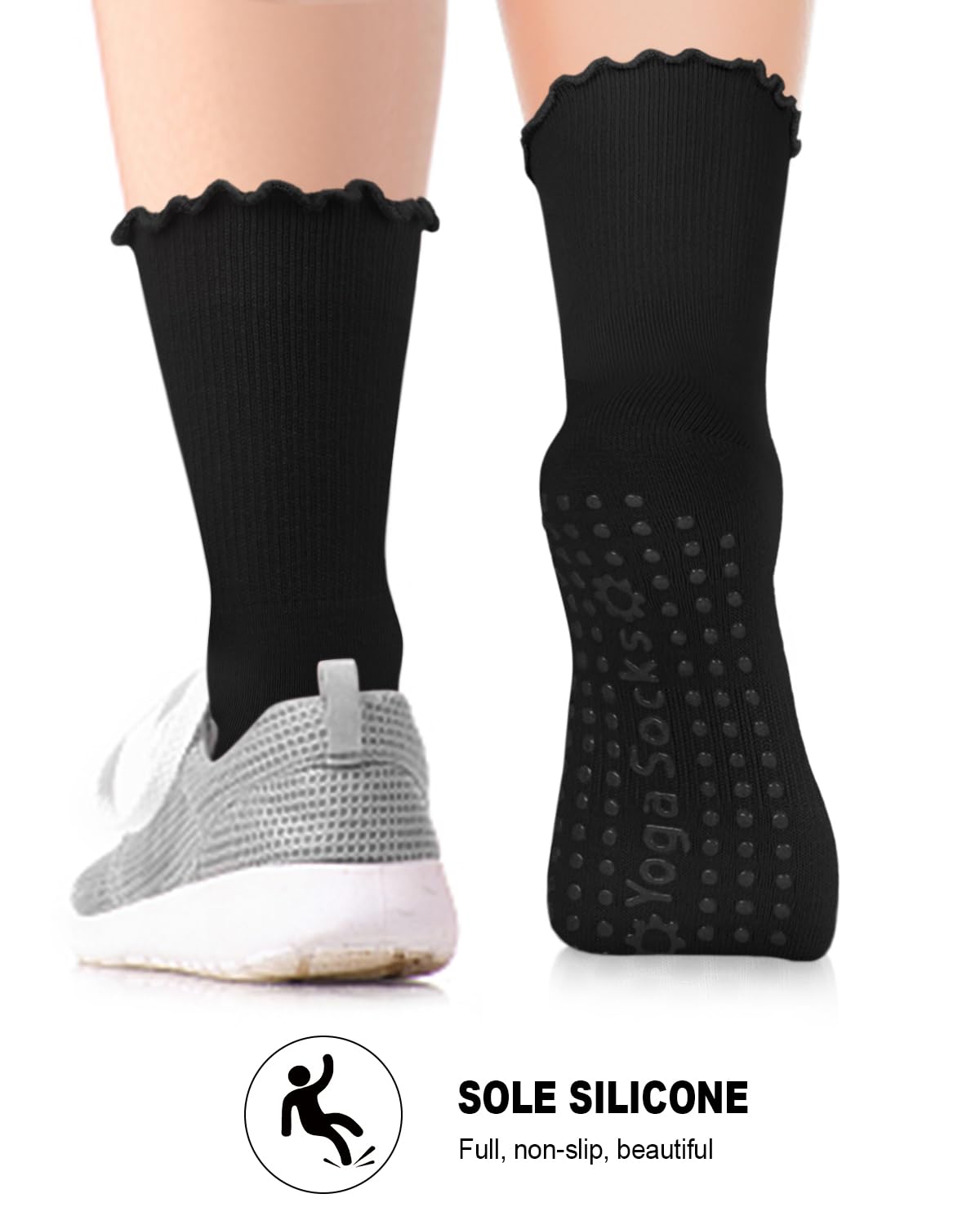 6 Pairs Women’s Non-Slip Pilates & Yoga Socks