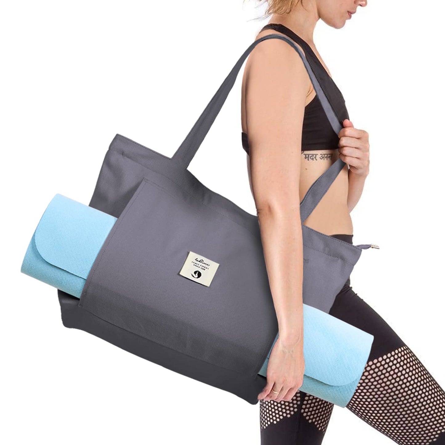 WLLWOO Yoga Mat Tote Bag for Women