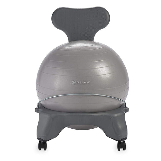 Gaiam Classic Balance Ball Chair – Ergonomic Yoga Ball Seat