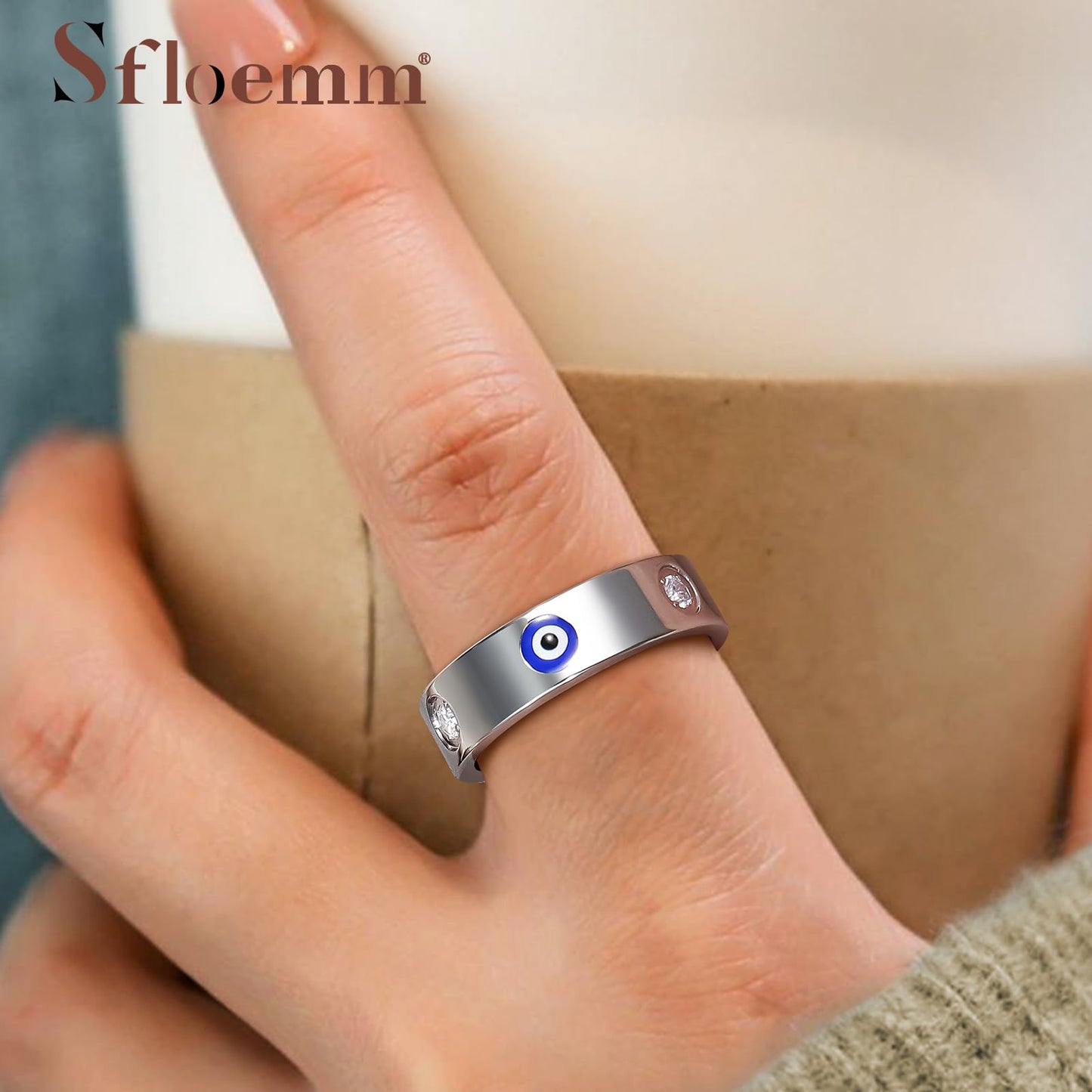 18K Gold Evil Eye Ring