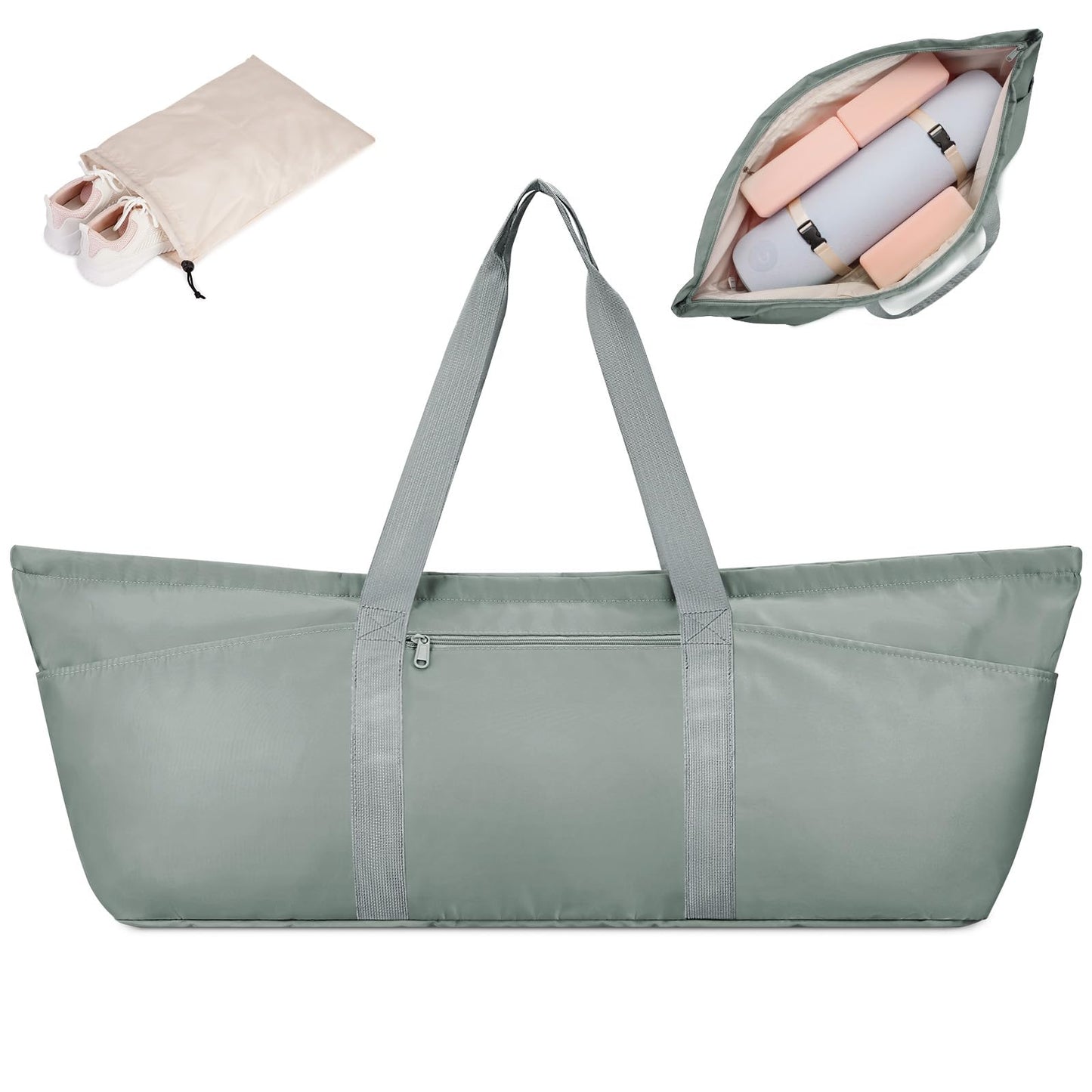 Large Yoga Mat Bag with Shoe & Wet Pocket