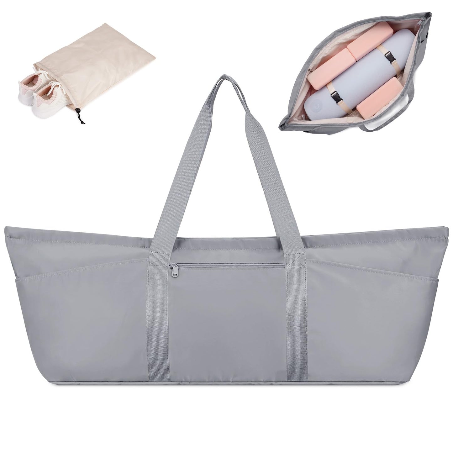 Large Yoga Mat Bag with Shoe & Wet Pocket