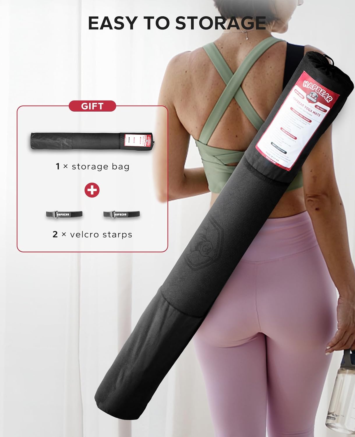 HAPBEAR Extra-Large Non-Slip Yoga & Exercise Mat