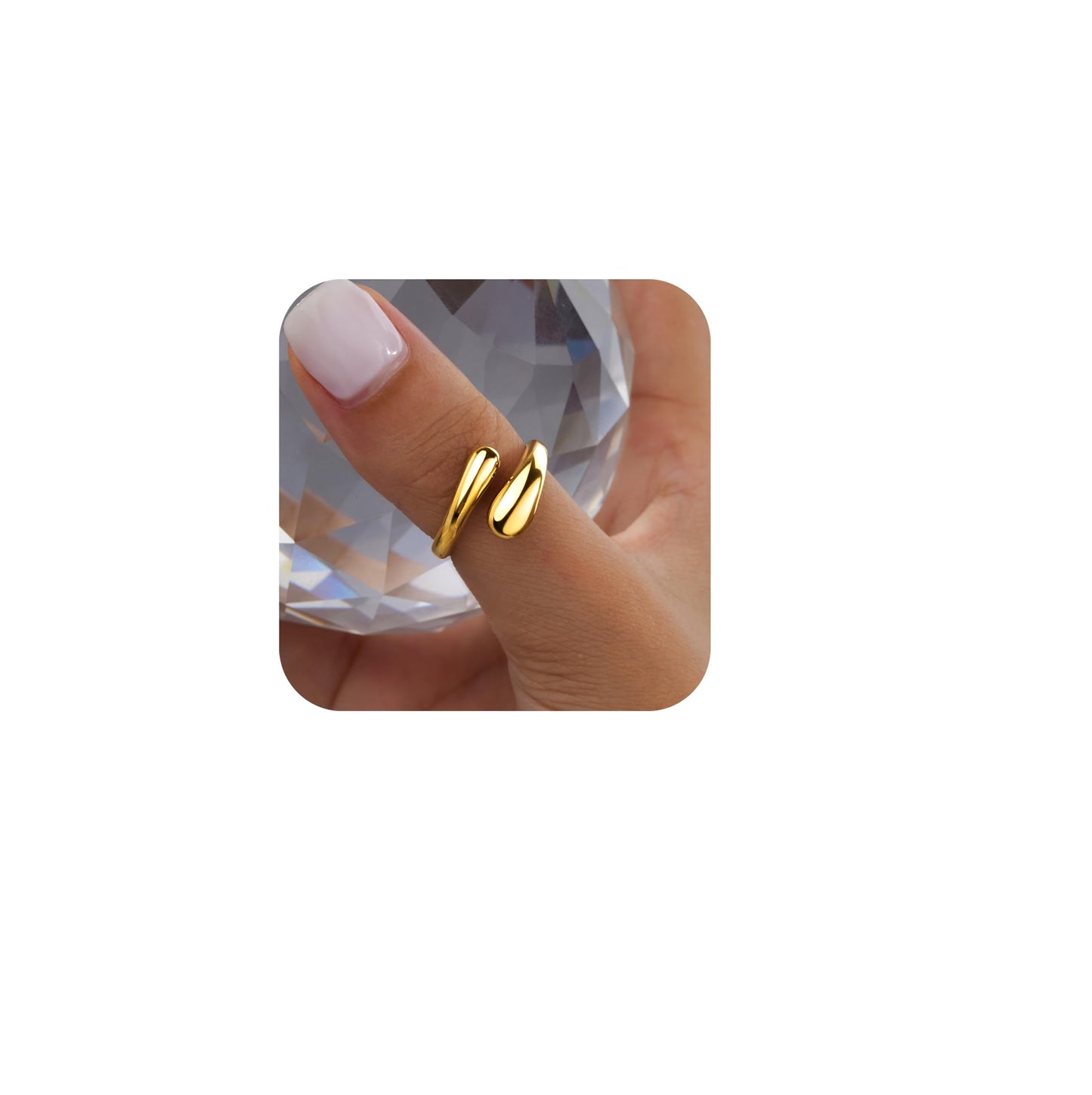 Gold Chunky Adjustable Rings