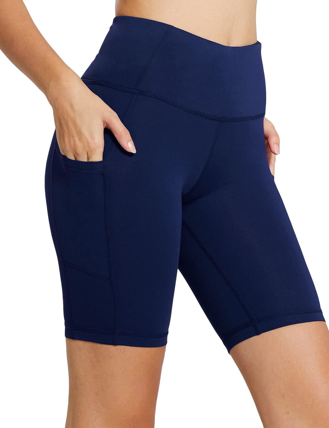 Baleaf Women’s High-Waist Biker Shorts with Pockets