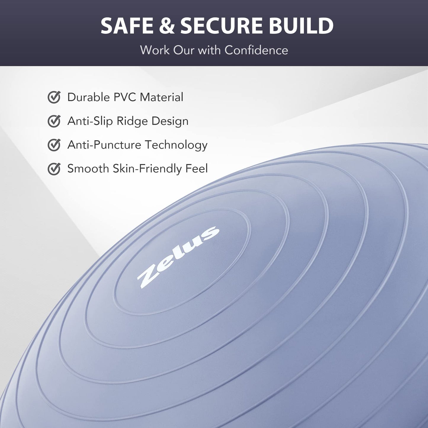 ZELUS Balance Ball Trainer with Resistance Bands