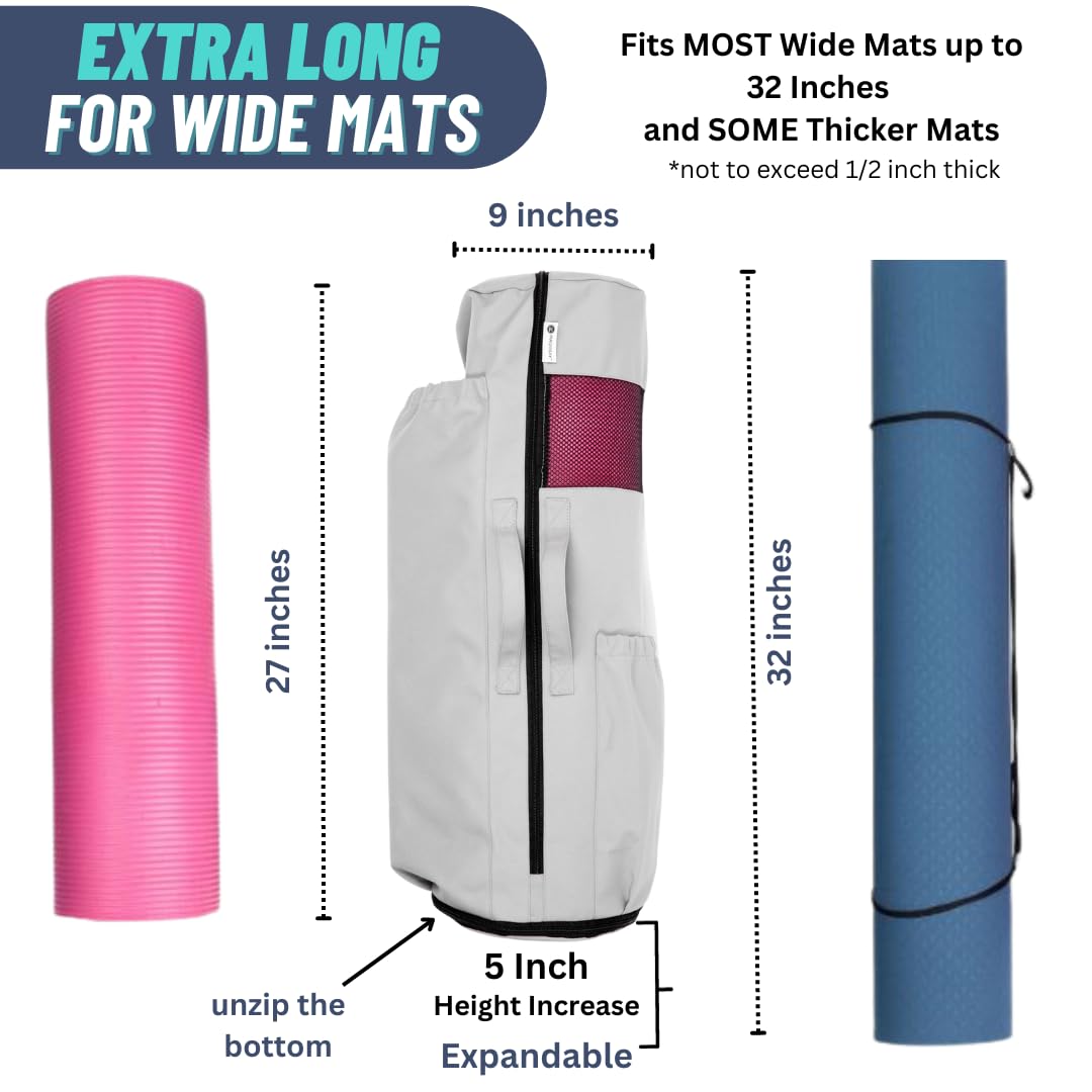 MAGNILAY Yoga Mat Bag with Adjustable Strap & Pockets