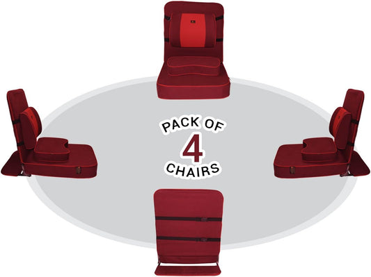 Extra Large Meditation Chair, Maroon (4-Pack)