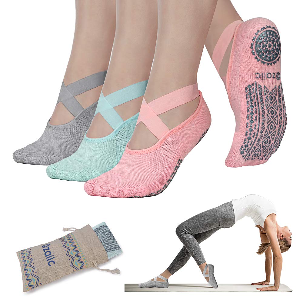Ozaiic Non-Slip Yoga Socks for Women
